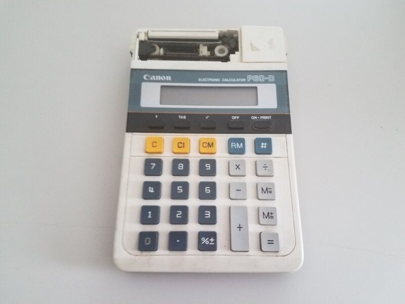Vintage Portable Canon P60-D Vintage Electronic Calculator Adding Machine