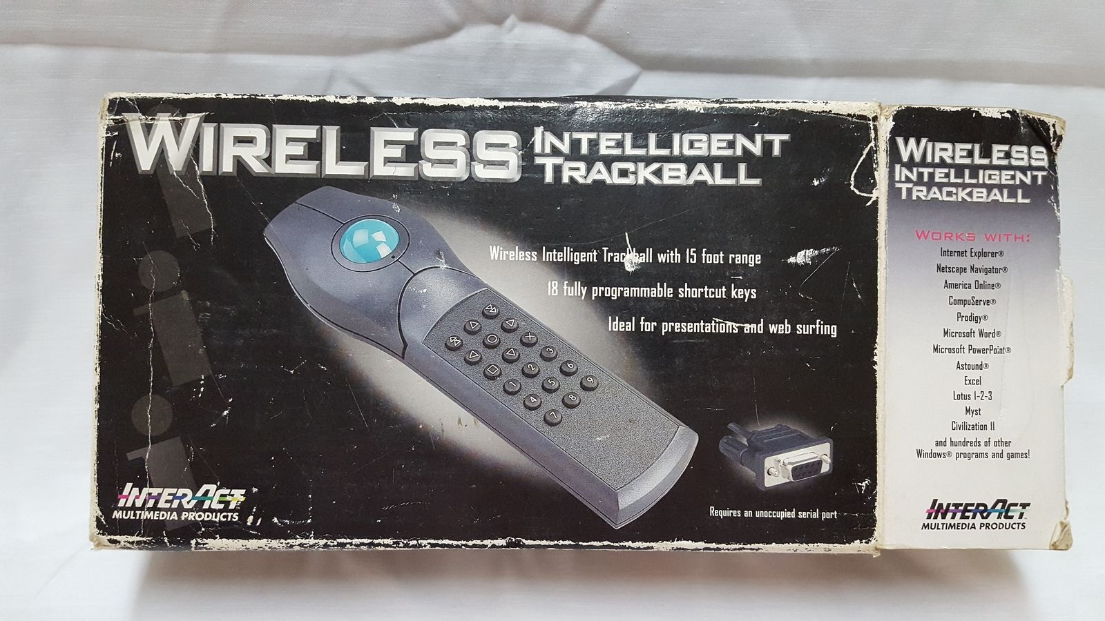 Wireless Intelligent Trackball 15 Ft Range 18 Programmable Shortcut Keys in Box - Image 4