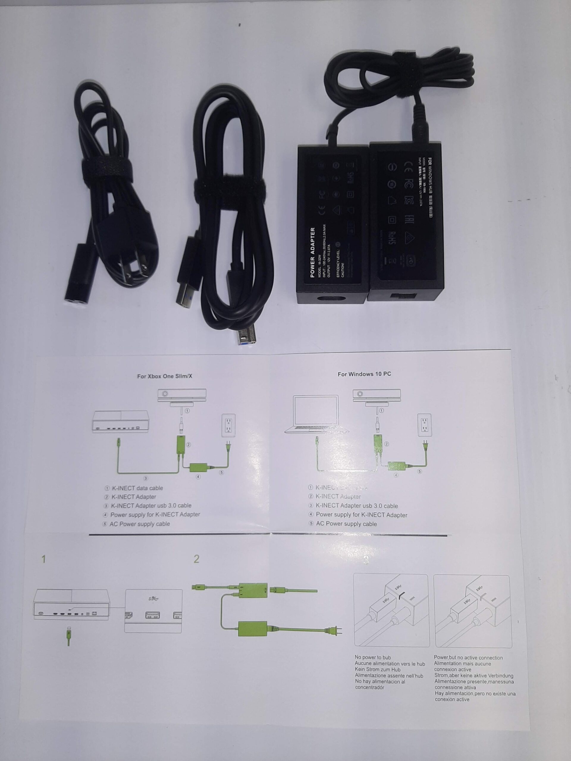 Xbox 1 Kinect Adapter For Kinect 2.0 Sensor For Windows 8,8.1, & 10 via USB 3.0