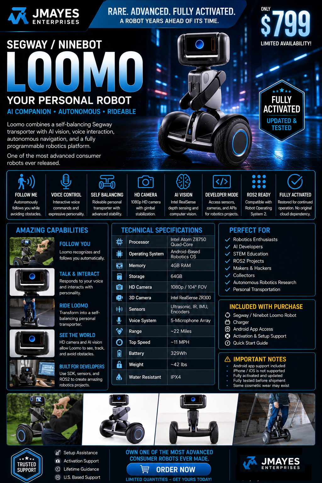 Loomo robot features